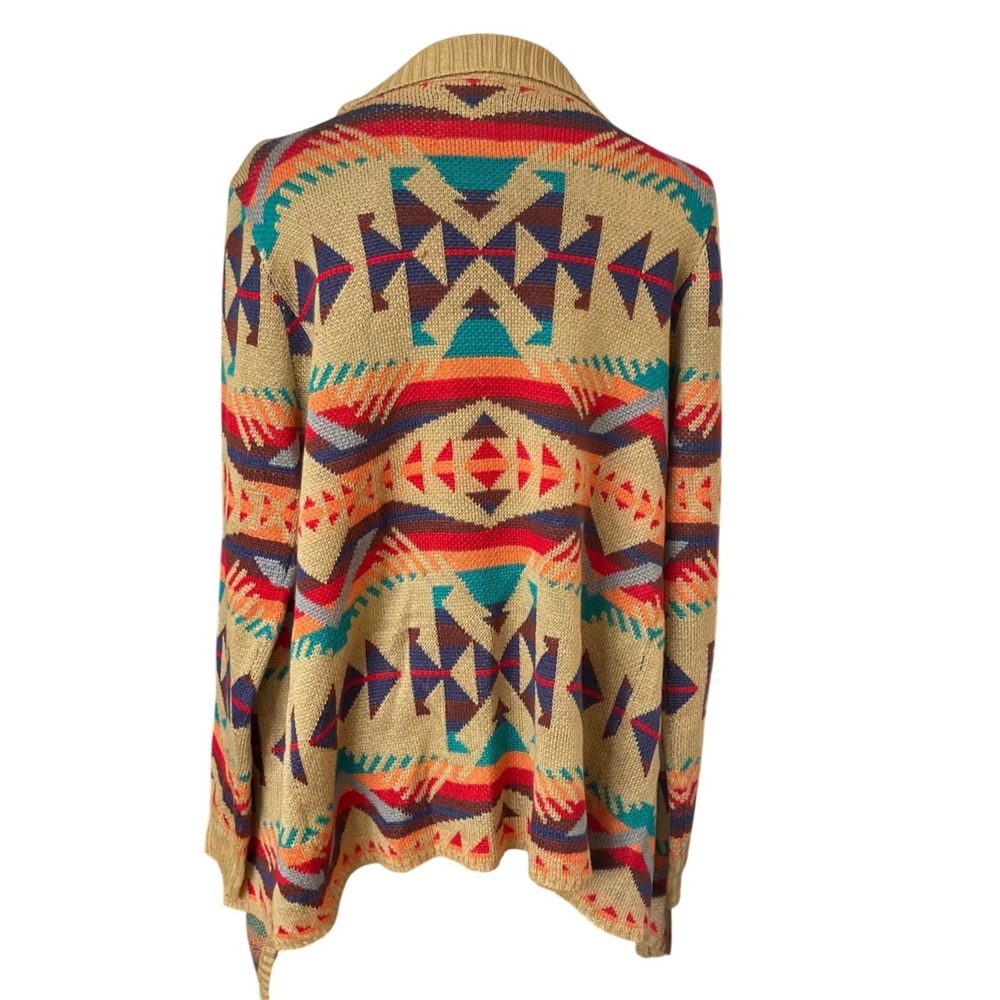 UNIF Oversized Western Aztec‎ Knit Cardigan Sweater XS Cowboycore Boho Festival - Picture 5 of 9